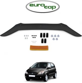 Resim Eurocap Hyundai Getz Ön Kaput Koruma Rüzgarlığı 3 mm Akrilik (Abs) Parlak Siyah Deflektör 2006-2011 