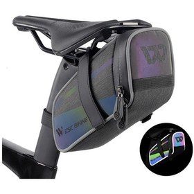 Resim Ccgloball Bisiklet Saddle Tüp Çantası Su Geçirmez Büyük Kapasiteli Siyah 