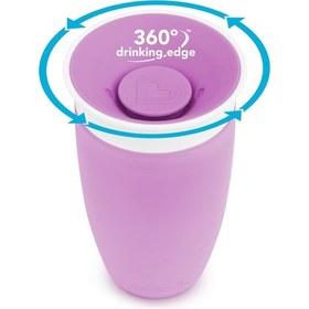 Resim Munchkin Mucize 360° Alıştırma Bardağı, 12 Ay+, 296 ML Mor 
