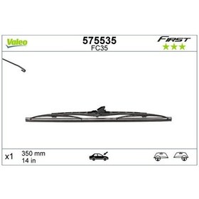 Resim Valeo 575535 - Silecek Süpürgesi 35cm X1 Normal Tip First Üniver 