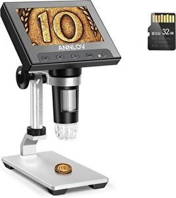 Resim Annlov 4.3" El Tipi USB Mikroskop 50X-1000X Büyütme 