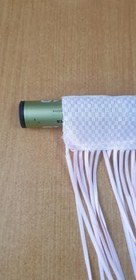 Resim DÜZ İP PEMBE RUSTİK EN 100 CM BOY 210 CM HAZIR İP PERDE 