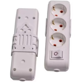 Resim Skygo Asel 3 lü Priz Anahtarlı Klemensli 