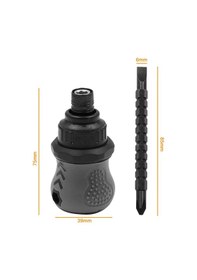 Resim Kısa Turp Mini Tornavida Yağ Cırcır Tornavida Teleskopik Çift Amaçlı Çapraz Grey 