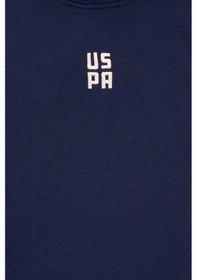 Resim U.S. Polo Assn. Erkek Çocuk Lacivert Kısa Kollu Kapüşonlu Sweatshirt 50325170-VR033 