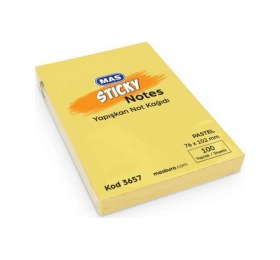 Resim Yapışkanlı Not Kağıdı 100 Sayfa 76x102mm Pastel Sarı 3657 12 Koçan 