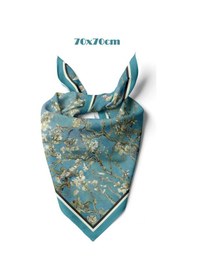 Resim Blue Blossom Desen 70 70cm Bandana/fular Çok Renkli 