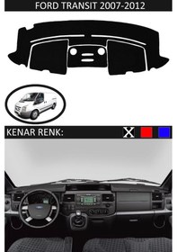 Resim Torpido Koruma Halısı Siyah Kenar Renk Siyah Ford Transit 2007-2012 İle Uyumlu 