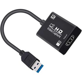 Resim Microsonic 4K HD Video Capture Kablo, USB HDMI Adaptör Çevirici Siyah 