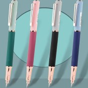 Resim Erkekler & Kadınlar için Şık Metal Dolma Kalem - Pürüzsüz Yazı, Doldurulabilir Mürekkep Kartuşu Dahil - Ofis, Okul, İş İmzası için İdeal - Mükemmel Hediye Seçimi 