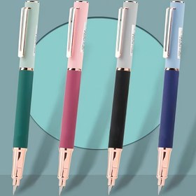 Resim Erkekler & Kadınlar için Şık Metal Dolma Kalem - Pürüzsüz Yazı, Doldurulabilir Mürekkep Kartuşu Dahil - Ofis, Okul, İş İmzası için İdeal - Mükemmel Hediye Seçimi 