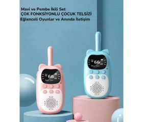 Resim Mbl Çok Fonksiyonlu Çocuk Telsizi Walkie Talkie Interkom Ikili Paket 