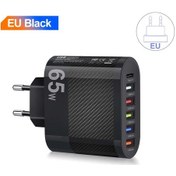 Resim 15 W Usb Şarj Cihazı Qc 3.0 Hızlı Şarj Cihazı Tip C Cep Telefonu Şarj Cihazı Eu Plug Black 1 Adet 