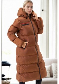 Resim Z6756 Dewberry Bayan Şişme Kaban-camel-1 Camel-1 