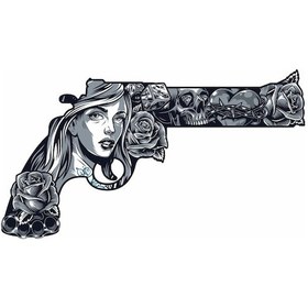 Resim Tabanca Vintage Dövame Tattoo Sticker 02125 