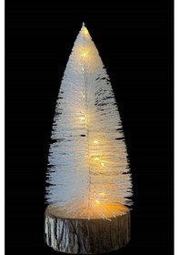 Resim Beyaz Çam Ağacı Led Işıklı Dekor Gün Işığı 