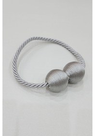 Resim Mıknatıslı Perde Bağcık Braçol Gri Renk 