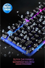 Resim Concord C-67 Kablolu Gaming Rgb Işıklı Standart Türkçe Q Klavye & Mouse Set 