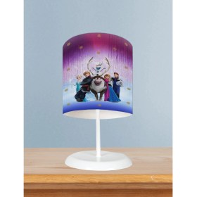 Resim Mekta Home Bebek ve Çocuk Odası Karlar Ülkesi Mor Desenli Abajur 