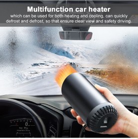 Resim Araba Isıtıcı 150w Taşınabilir Ön Cam Hızlı Isıtma Ve Soğutma Buz Çözücü Kış Isıtıcı 12 V Araba Kamyonet Suv İçin Braketli 