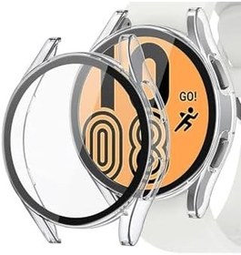 Resim Samsung Galaxy Watch 5 Seri 40 Mm Ve Watch 4 Seri 40 Mm Uyumlu Premium Kasa Ve Ekran Koruma Şeffaf 
