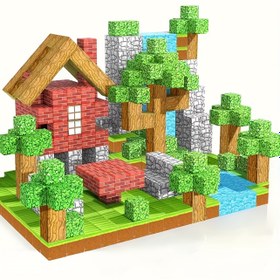 Resim Geniş parçacık manyetik kare montajlı yapı blokları, çocuklar için eğitici model oyuncak modülü doğum günü hediyesi 