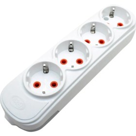 Resim Ars Dörtlü (4Lü) Topraklı Klemensli Grup Priz 