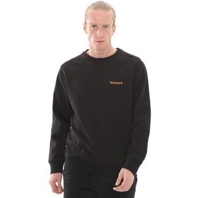 Resim Timberland Small Logo Print Crew Neck Sweatshirt Erkek Sweatshirt Siyah 