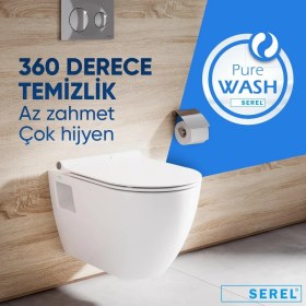 Resim Serel Smart Kanallı Asma Klozet Kapak Hariç SM23ODS110H 