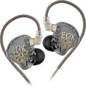 Resim KZ EDX Lite Kulak İçi Dinamik Sürücü Kulaklıkları Kulaklıklar, Çıkarılabilir Kablo 0,75 mm HiFi Kulaklıklar, Audiphiles 'Kulak İçi Monitör (Gri, MIC'siz) 