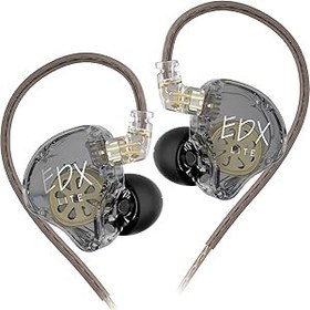 Resim KZ EDX Lite Kulak İçi Dinamik Sürücü Kulaklıkları Kulaklıklar, Çıkarılabilir Kablo 0,75 mm HiFi Kulaklıklar, Audiphiles 'Kulak İçi Monitör (Gri, MIC'siz) 