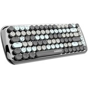 Resim Everest Kb-bt09 Parry Siyah-gri Bluetooth 2.4ghz Q Yuvarlak Tuşlu Mekanik Klavye Kablosuz Klavye 
