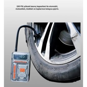 Resim FRY 6000MAH Bataryalı LED Ekranlı Akıllı Hava Kompresörü 