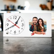 Resim Kadim İstanbul ve Aşkımız Karikatürlü Masa Saati 