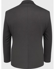 Resim Erkek Siyah Blazer Ceket İtalyan Kesim, Tek Düğmeli, Tek Yırtmaçlı Şık Klasik Model Siyah 