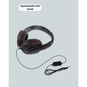 Resim Butik Bfs Kırmızı Gaming Headset Mikrofonlu Sağlam Kablolu Konforlu 