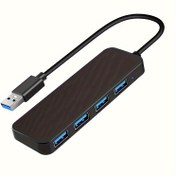 Resim Kompakt 4 Portlu USB 3.0 Hub - Masaüstü Bilgisayarlar, Dizüstü Bilgisayarlar, Xbox, Flash Sürücüler & Daha Fazlası için Taşınabilir Çoklu Cihaz Genişletici 