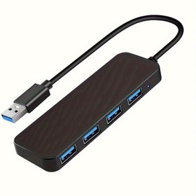 Resim Kompakt 4 Portlu USB 3.0 Hub - Masaüstü Bilgisayarlar, Dizüstü Bilgisayarlar, Xbox, Flash Sürücüler & Daha Fazlası için Taşınabilir Çoklu Cihaz Genişletici 
