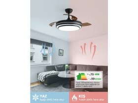 Resim Dlc Vespero LED Tavan Vantilatörü Kumandalı 106 cm 