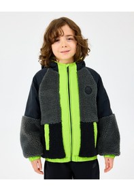 Resim Skechers B Outdoor Fleece Full Zip Sherpa Büyük Erkek Çocuk Siyah Mont Sk2520045-1602 Siyah 