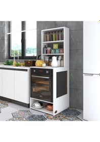 Resim Kenzlife ankastre fırın dolabı ismihan byz 165*60*56 mutfak raflı 