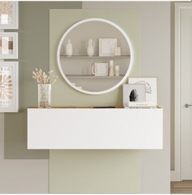 Resim L'occi Concept Simon 60 cm Aynalı Dresuar Antre Hol SI2-AW Çam-B Çam 