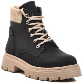 Resim Ayakmod Fo223 G Siyah-bej Kadın Bot Siyah - Bej 