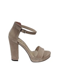 Resim YAZKIŞ Kadın Ten Süet 11cm Topuk Boyu 2cmPlatform Boyu Tekbantlı Ten Rengi 