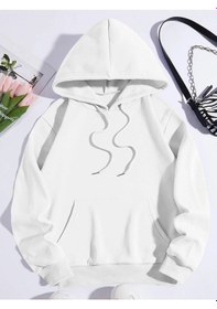 Resim Unisex Kadın/erkek Harajuka Sokakt Yazılı Grafik Sweat Beyaz 