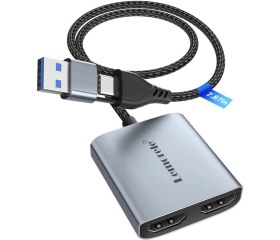 Resim Lemorele AC07, USB ve Type-C Çıkışlı 1080P Video Capture Card - Tak ve Çalıştır - HDMI Çıkışlı Yakalama Kartı 