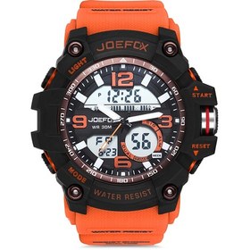 Resim Joefox Erkek Turuncu Dijital Analog Silikon Kordon Kol Saati Jfp1069 