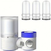 Resim Xuweiwei Beyaz Ev Kullanimi Su Muslugu Aritici 3 Filtre Kartuslu Cift Su Cikis Modu Klor Kirec Koku Partikul Azaltir 