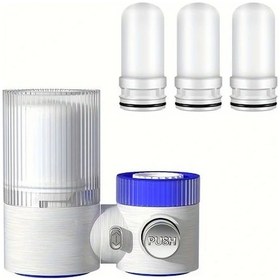 Resim Xuweiwei Beyaz Ev Kullanimi Su Muslugu Aritici 3 Filtre Kartuslu Cift Su Cikis Modu Klor Kirec Koku Partikul Azaltir 