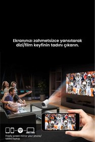 Resim Genel Markalar 1920 x 1080 Taşınabilir 130" inç Yansıtma Sinema Projeksiyon Cihazı Ev Sineması Dahili Android 11.0 